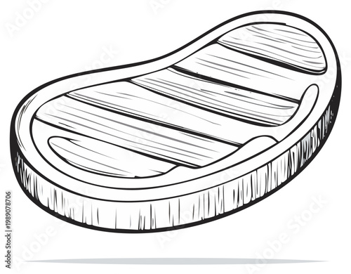 Drawn Illustration of a Steak