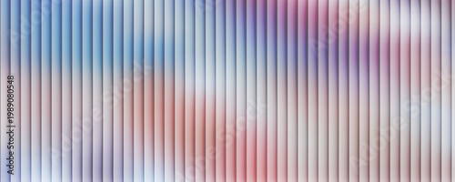 Vertical glass ripple distortion pattern. Soft pastel gradient blend with subtle wave texture and reflective abstract glow, vector illustration.