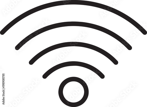 Wifi signal icon symbol wireless internet connection  simple graphic