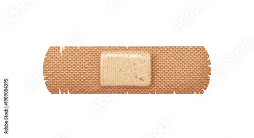 Adhesive Bandage on White Background