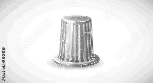 Cracked marble column capital, ancient architecture, history, decay