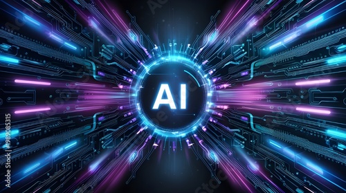 Futuristic Digital Network Background with Glowing Connections, Abstract Technology Data Flow, Cyber Network Grid, AI Big Data Visualization, High-Tech Communication Concept