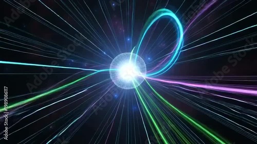 Vibrant Neon Light Effects in Motion.