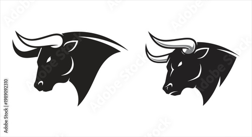 Two bull heads, a powerful symbol of strength and leadership