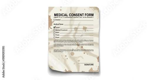 Medical Consent Form Document, Patient Approval Document, Healthcare Agreement
