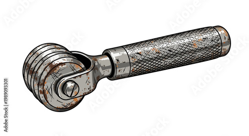Rusty Derma Roller Tool with Textured Handle