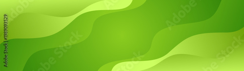 Abstract green gradient fluid wave background, horizontal banner design, use for environment banners, Earth Day events, eco posters, healthcare templates, and more