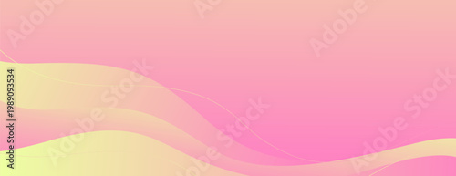 Abstract pink-yellow gradient wave background, Minimalist feminine banner design for  beauty products, cosmetics, branding, sale banners, templates, web, and headers