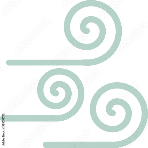 Simple Wind vector icon. Flat style air symbol