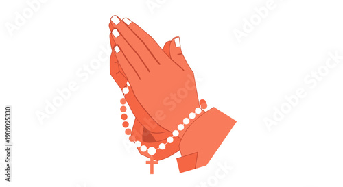 Praying hands with rosary beads 1.