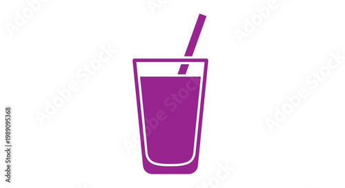 Purple Drink with Straw.