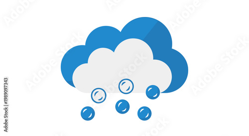 Rain Cloud Weather Icon Graphic.