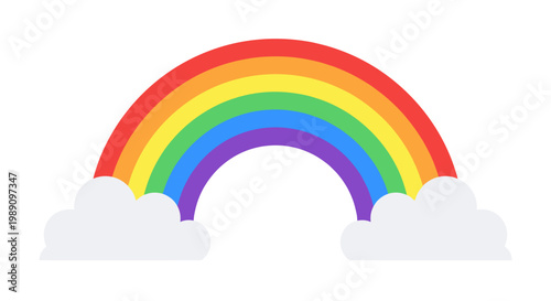 Rainbow in the Cloudy Sky.