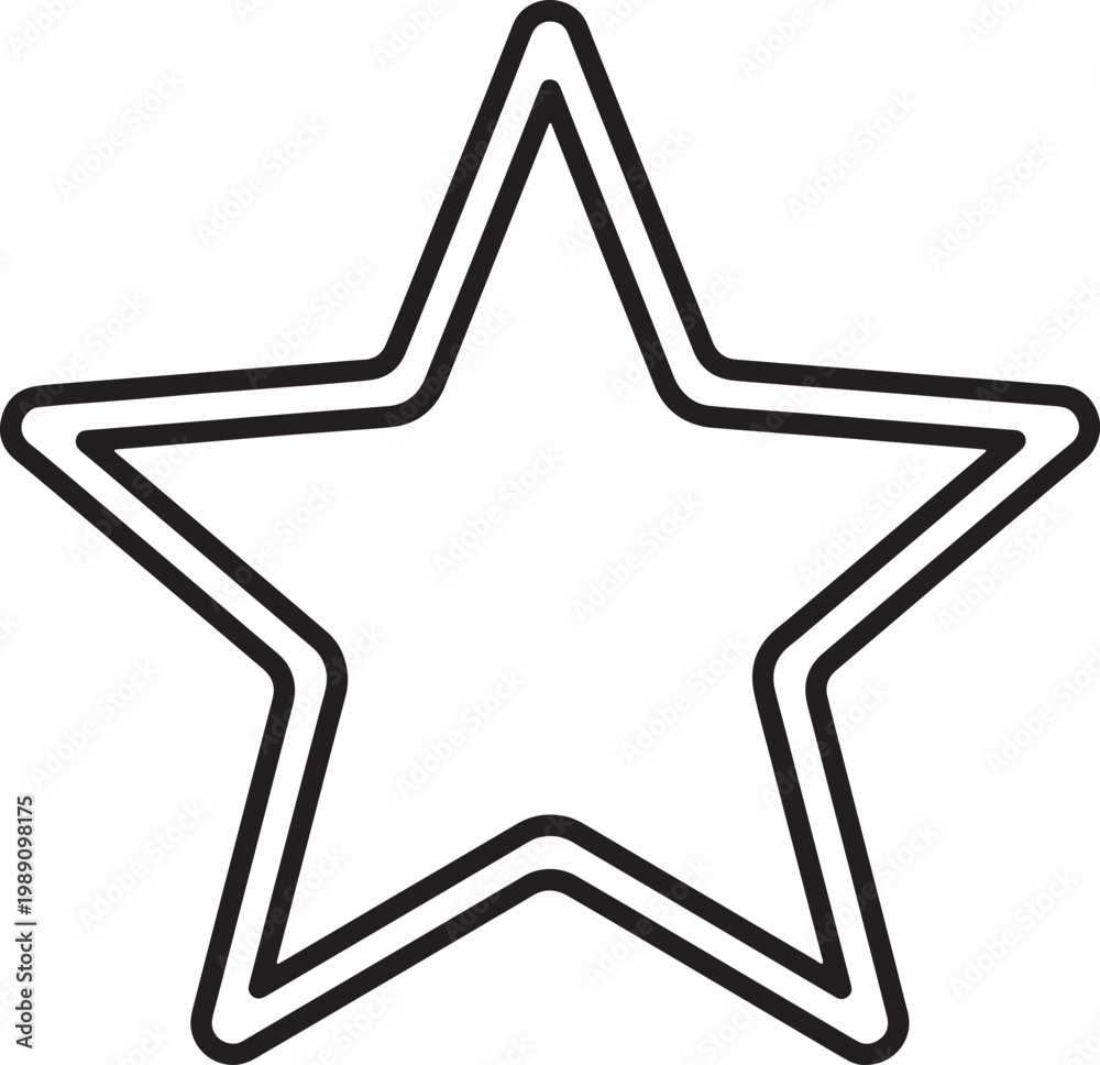 Obraz premium Star shape icon symbol graphic design element five pointed