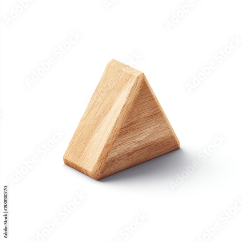 Wooden Triangle Block for Creative Play and Learning, Ideal for Educational Settings and Artistic Projects