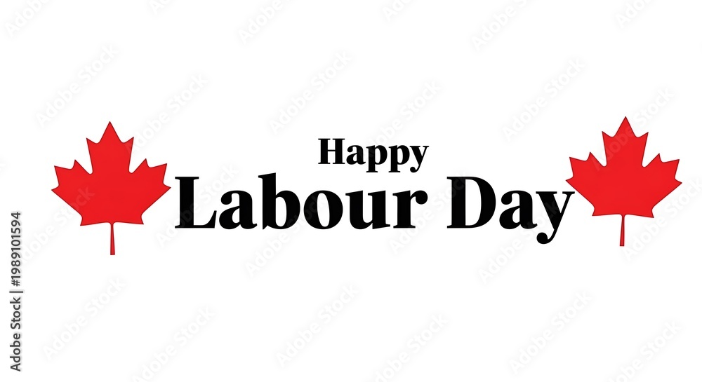 Fototapeta premium Celebrating canadian labour day with national maple leaf symbols