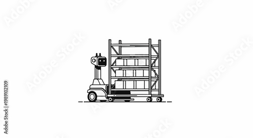 Automated robot lifting platform with stacked cargo