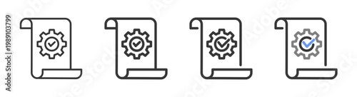 The Ultimate requirement Styles with Variations Line of icon set vector illustration
