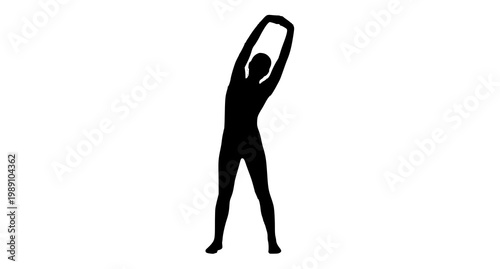 Stretching exercise icon set human fitness silhouette workout poses vector illustration isolated on white