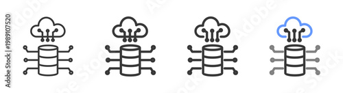 The Ultimate data Styles with Variations Line of icon set vector illustration