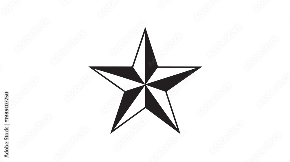 Obraz premium Black Star Icon On White Background For Design Concepts