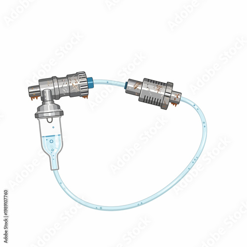Medical intravenous drip system with saline solution