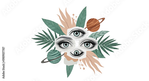 Illustration of Three Eyes Design.