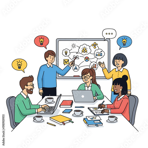 Business people discussing on meeting.