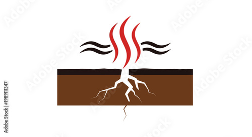 Comprehensive diagram illustrating the earth's natural heat harnessed for sustainable geothermal energy production and electricity generation