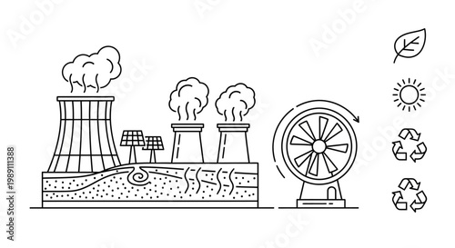 Geothermal energy plant utilizing the Earth's internal heat for power generation and sustainable electricity production