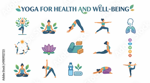 Yoga Poses for Health and Well-being Icons