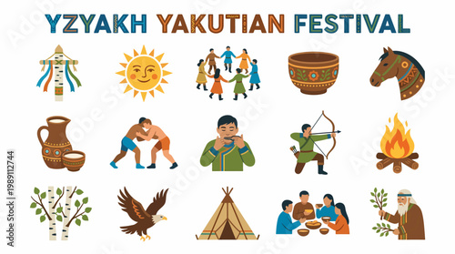 Ysyakh Yakutian Festival Icons: Culture, Tradition, Celebration