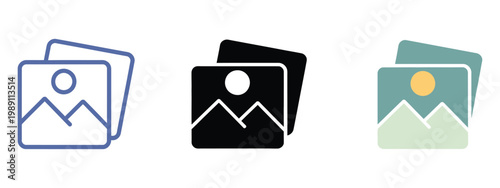 Image icon, picture symbol, photo album pictogram, photo gallery vector illustration, snapshot sign, photograph button