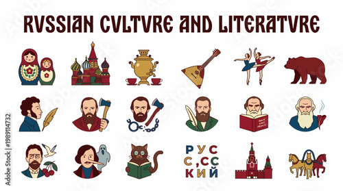 Russian Culture and Literature Icons: Matryoshka, Samovar, Balalaika