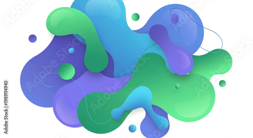 Colorful Liquid Splash Droplets.