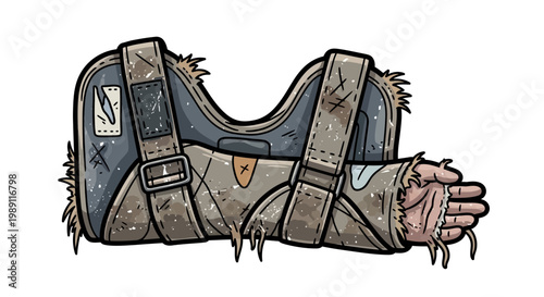Broken Arm Cast Illustration