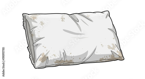 Dirty White Pillow Illustration