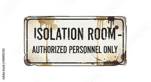 Isolation Room Authorized Personnel Only Sign