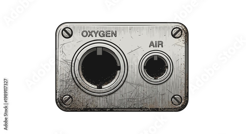 Medical Oxygen and Air Outlet Panel