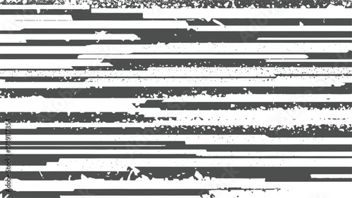 Abstract Grey Glitch Texture, Horizontal Pixel Distortion Pattern, and Digital Signal Noise Interference Background