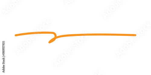 abstract simple orange underline symbol.