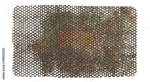 Close-up of a textured surface with hexagonal pattern, abstract background