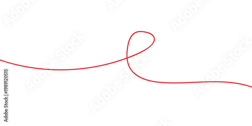 abstract simple red cable line design.