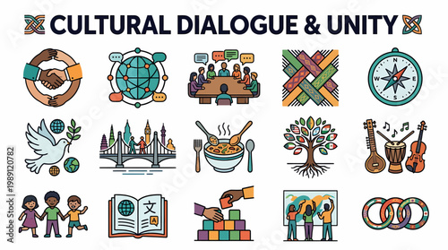 Cultural Dialogue and Unity Icons