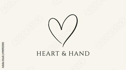 Heart & Hand Logo Design A Symbol of Love, Care, and Connection