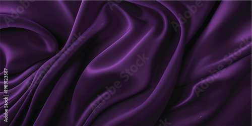 Elegant purple and pink silk fabric background with smooth satin texture and soft luxury waves creating a shiny violet drapery backdrop for decoration