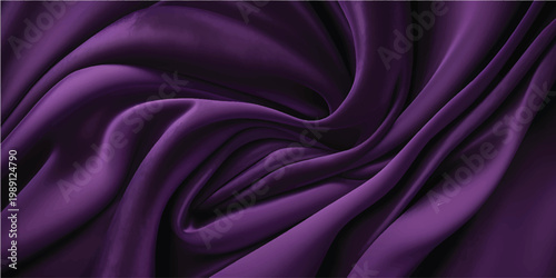 Luxury purple and pink silk satin fabric background with smooth shiny waves of violet textile drapery for an elegant romantic backdrop