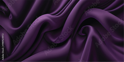 Elegant pink and purple silk satin fabric background with smooth luxury textures, soft shiny waves, and romantic violet drapes for a decorative textile backdrop