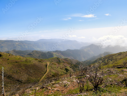 View from a mountain plateau of the Paul da Serra Mountains (Madeira, Portugal)
