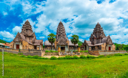 Landscape of Old Temple near Thaweesin Hot Spring, Chiang Rai Province, Thailand